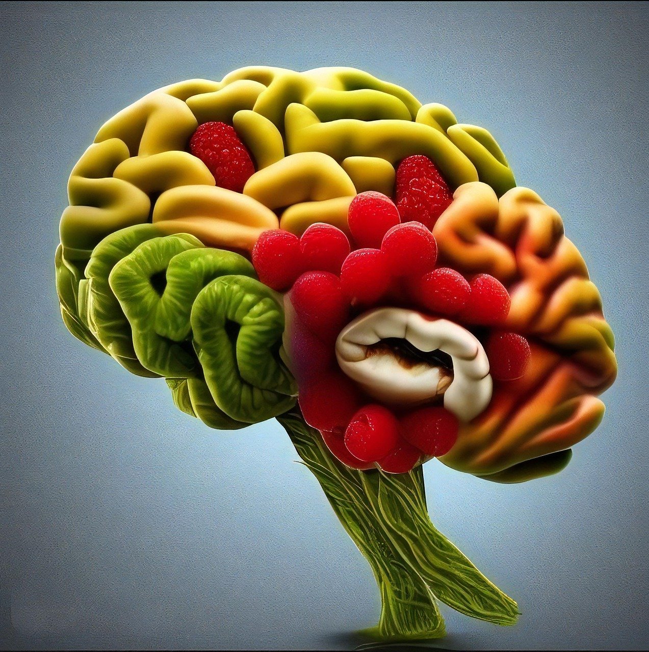brain, salad, healthy