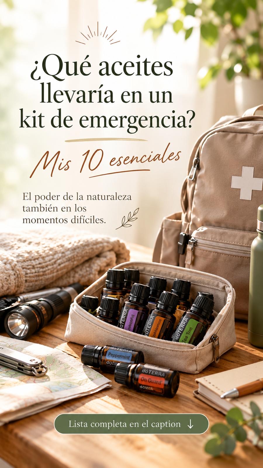 ¿Qué aceites esenciales llevaría en un kit de emergencia?